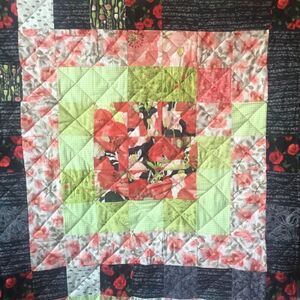 Hand Crafted New Poppies Quilt
